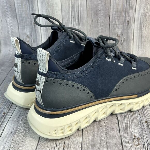 Cole Haan 5.ZEROGRAND Wingtip Oxford Shoes Men's 9W Light Navy C36507 NWOB - Picture 3 of 11